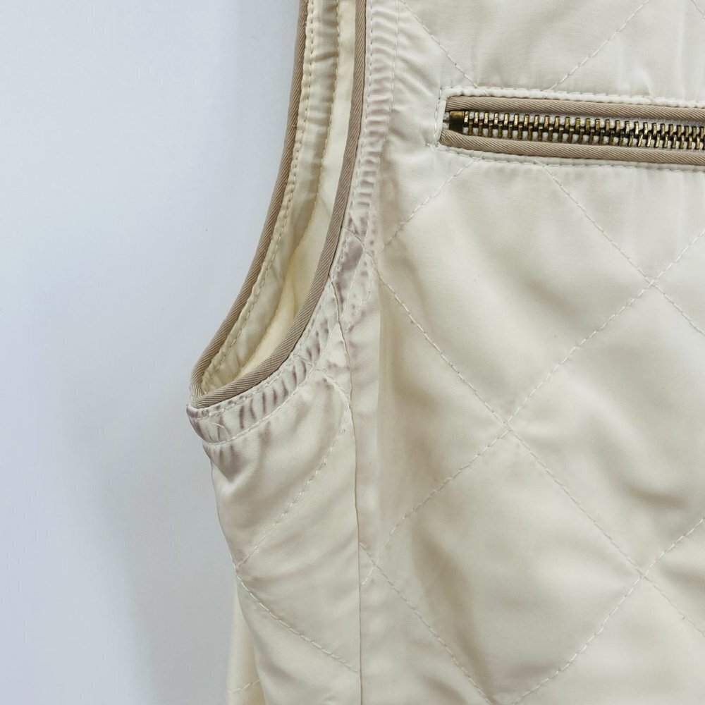 Zara Basic Cream Full Zip Snap Button Zipper Deta… - image 5